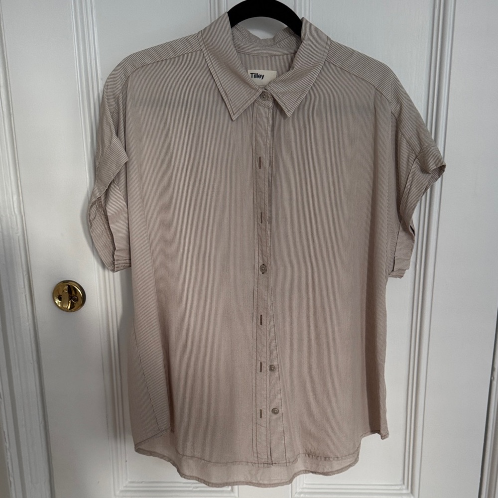 Tilley Women's Beige Button Down Shirt